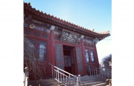 مسجدی با معماری چینی در در شهر تيانجين
